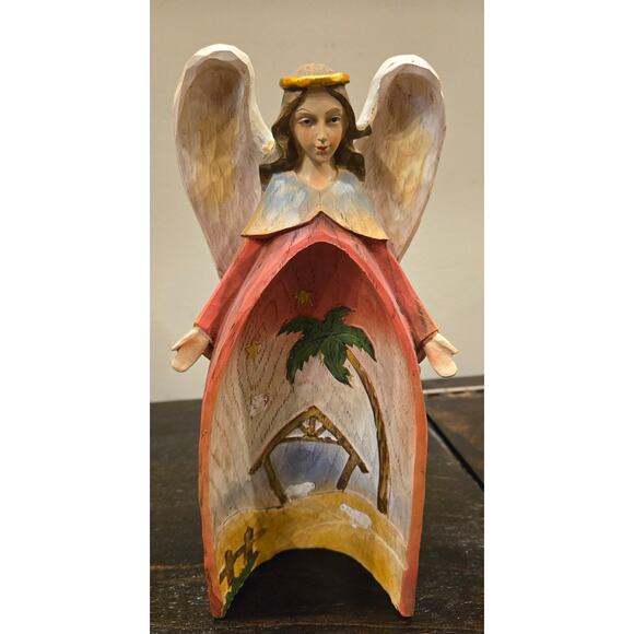 Nativity Set Nesting Angel Joseph Mary and Baby Jesus - Picture 7 of 10